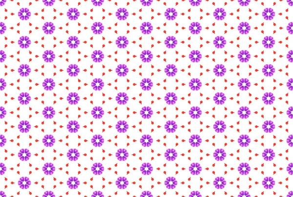 Aquarel naadloos geometrisch patroon. In paarse, rode kleuren op — Stockfoto