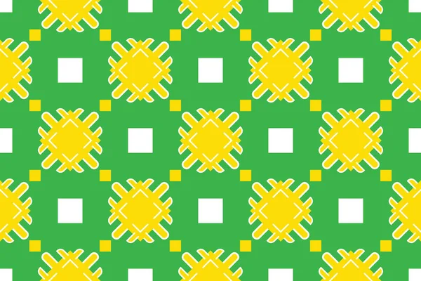 Vektor nahtlose geometrische Muster. geformtes weißes und gelbes Quadrat — Stockvektor