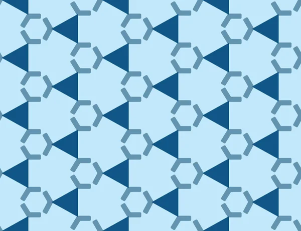 Modèle géométrique vectoriel sans couture. hexagones bleu foncé en forme et — Image vectorielle