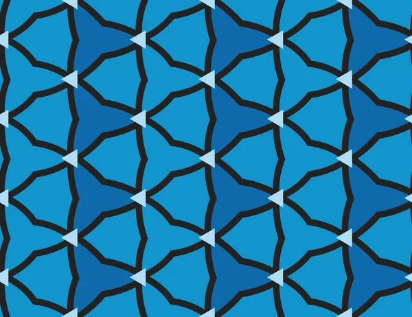 Векторный бесшовный геометрический узор. Черный и светло-синий b — стоковый вектор