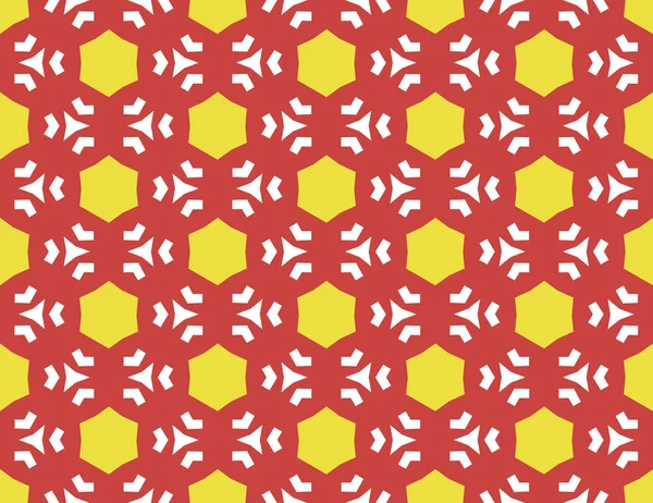 Modèle géométrique vectoriel sans couture. hexagones jaunes en forme, blancs — Image vectorielle