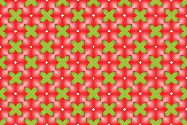 Seamless geometric pattern. Used gradient, in red, green, white — ストック写真