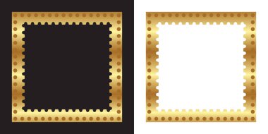 Altın renkli fotoğraf çerçevesi, beyaz ve siyah arkaplanı olan boş arkaplan vektör tasarımı, kullanılan gradyan.