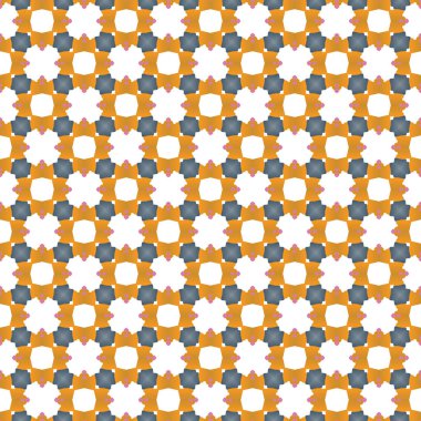 Geometrik şekilli kusursuz desen dokusu vektör arkaplanı, renkli.