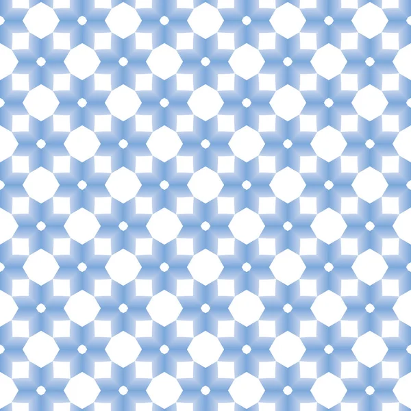 幾何学的な形状を持つシームレスなパターンテクスチャベクトルの背景 青と白の色で着色 — ストックベクタ
