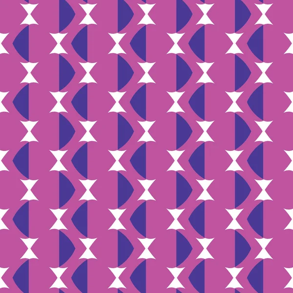幾何学的形状を持つシームレスなパターンテクスチャベクトルの背景 バイオレットで着色 紫と白の色 — ストックベクタ