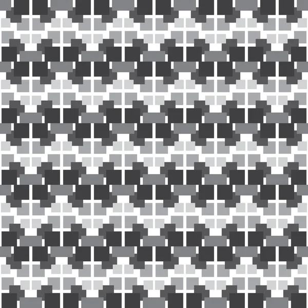 Beyaz Gri Siyah Renklerle Renklendirilmiş Geometrik Şekilli Kusursuz Desen Dokuma — Stok Vektör