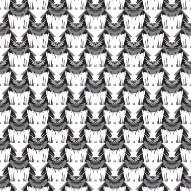 Geometrik şekilli, siyah, gri ve beyaz renkli vektörsüz desen arkaplanı.