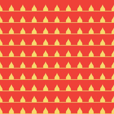 Geometrik şekilli, kırmızı ve sarı renkli vektörsüz desen arkaplanı.