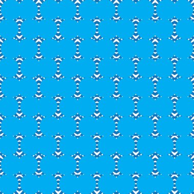 Geometrik şekilli, mavi ve beyaz renklerle renklendirilmiş vektörsüz desen arkaplanı.