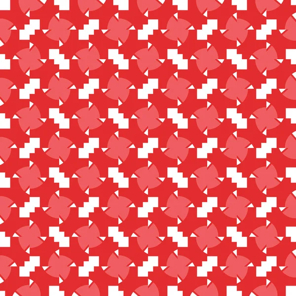 Vector Seamless Pattern Texture Background Geometric Shapes Colored Red White — Stock Vector