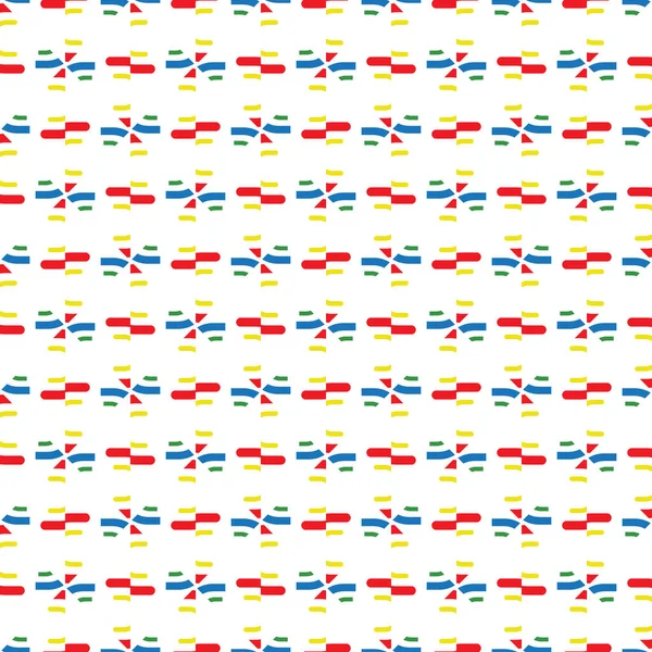 Vektor Nahtlosen Muster Textur Hintergrund Mit Geometrischen Formen Gelben Roten — Stockvektor