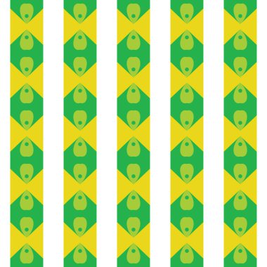 Geometrik şekilli, yeşil, sarı ve beyaz renklerde vektörsüz desen arkaplanı.