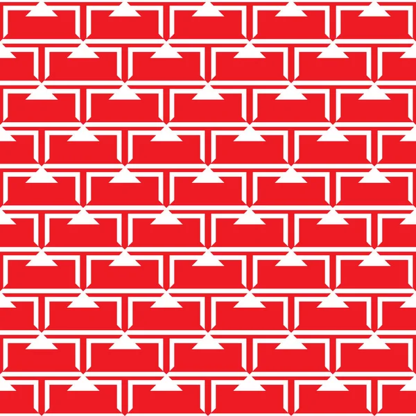 Vector Seamless Pattern Texture Background Geometric Shapes Colored Red White — Stock Vector