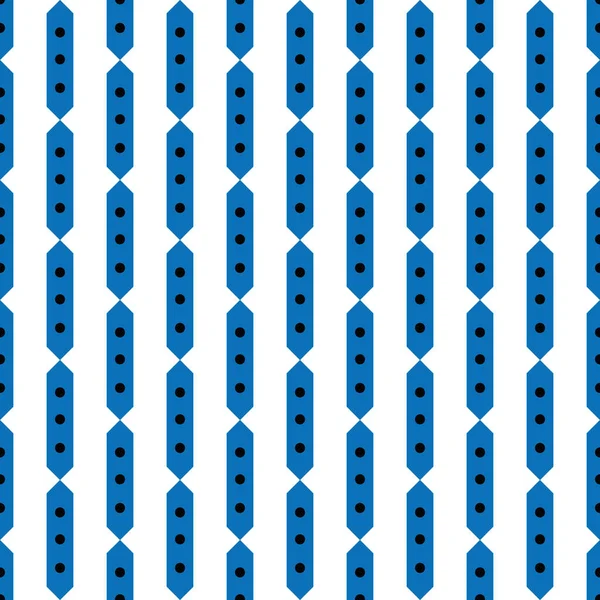 幾何学的形状を持つベクトルシームレスなパターンテクスチャの背景 青で着色 黒と白の色 — ストックベクタ