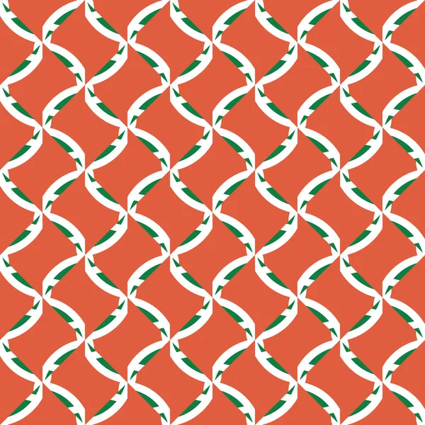 Векторный Бесшовный Текстурный Фон Геометрическими Фигурами Окрашенный Оранжевый Зеленый Белый — стоковый вектор