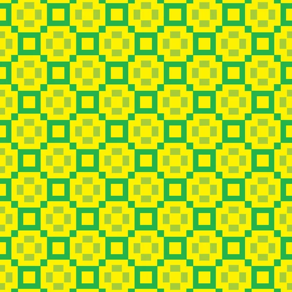 초록색과 노란색으로 기하학적 모양을 반사기없는 텍스처 — 스톡 벡터