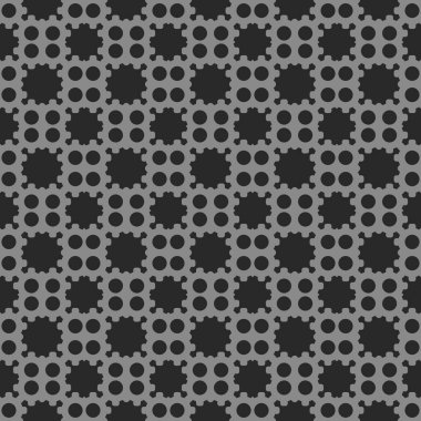 Geometrik şekilli, siyah ve gri renkli vektörsüz desen arkaplanı.