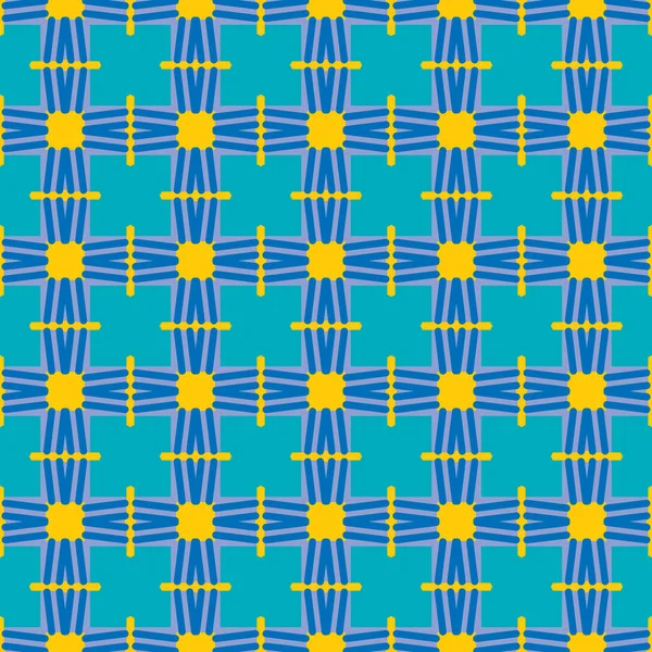 Векторный Бесшовный Текстурный Фон Геометрическими Фигурами Окрашенный Синий Желтый Фиолетовый — стоковый вектор