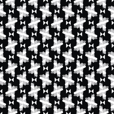 Geometrik şekilli, beyaz, gri ve siyah renkli vektörsüz desen arkaplanı.