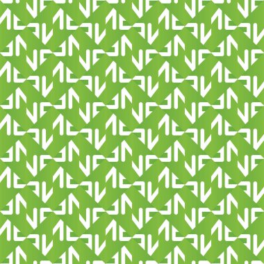 Geometrik şekilli vektörsüz desen arkaplanı, yeşil ve beyaz renklerde gradyan.