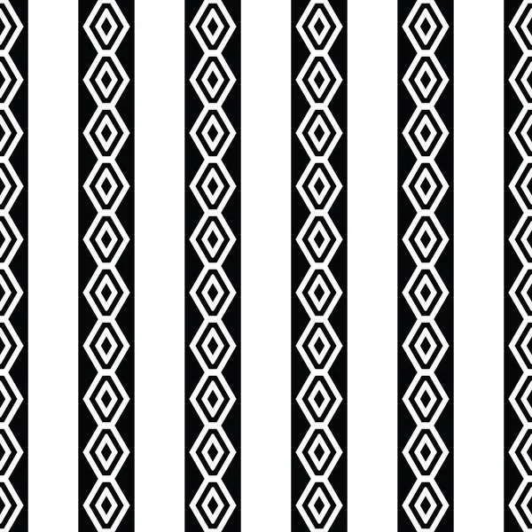 Geometrik Şekilli Siyah Beyaz Renklerle Renklendirilmiş Vektörsüz Desen Arkaplanı — Stok Vektör