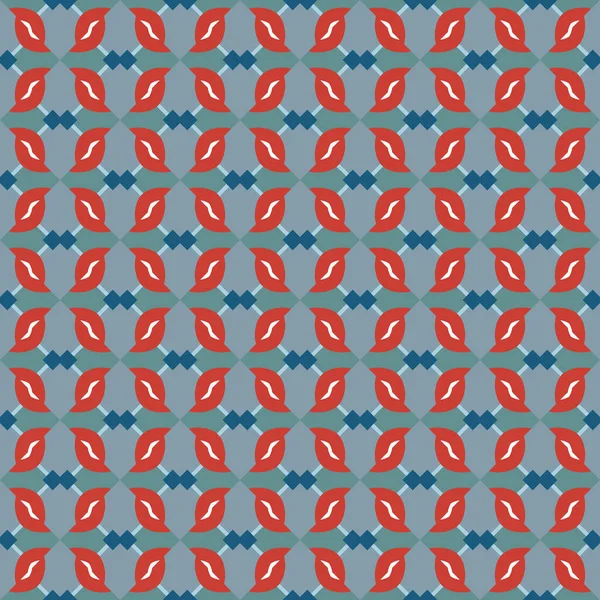 Векторний Безшовний Фон Текстури Візерунка Геометричними Формами Кольоровий Синьому Червоному — стоковий вектор