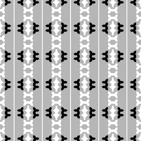 Geometrik Şekilli Beyaz Gri Siyah Renkli Vektörsüz Desen Arkaplanı — Stok Vektör