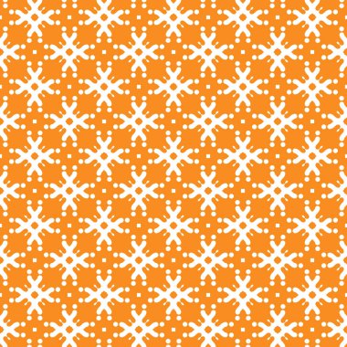 Geometrik şekilli, turuncu ve beyaz renklerle renklendirilmiş vektörsüz desen arkaplanı.