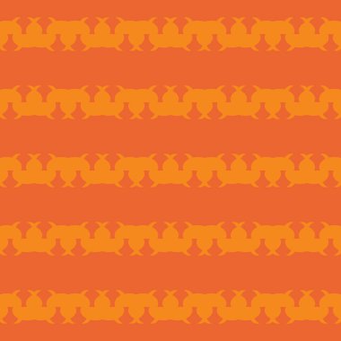 Geometrik şekilli turuncu renklerle renklendirilmiş vektörsüz desen arkaplanı.