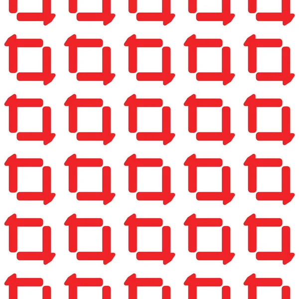 Geometrik Şekilli Kırmızı Beyaz Renklerde Renklendirilmiş Vektörsüz Desen Arkaplanı — Stok Vektör