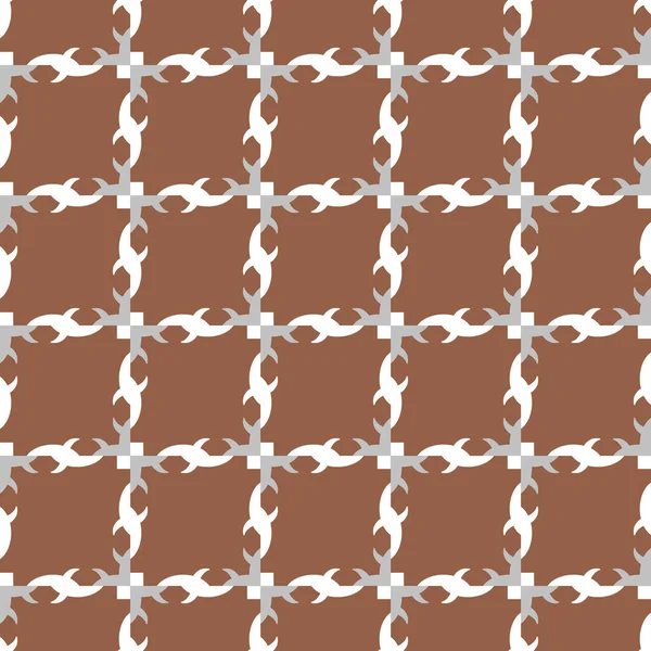 幾何学的形状を持つベクトルシームレスなパターンテクスチャの背景 茶色で着色 グレーと白の色 — ストックベクタ