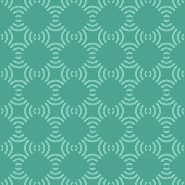 緑の色で着色された幾何学的な形状を持つベクトルシームレスパターンテクスチャの背景 — ストックベクタ