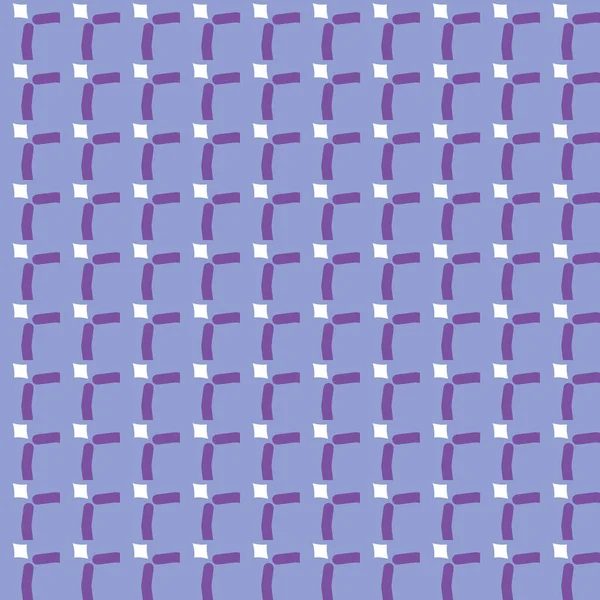 Geometrik Şekilli Mavi Mor Beyaz Renklerle Renklendirilmiş Vektörsüz Desen Arkaplanı — Stok Vektör