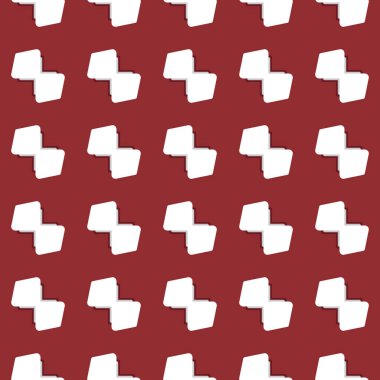 Geometrik şekilli, kırmızı, gri ve beyaz renkli vektörsüz desen arkaplanı.