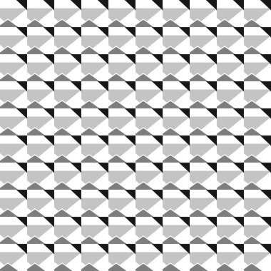Gri, beyaz ve siyah renkli geometrik şekilli vektörsüz desen arkaplanı.