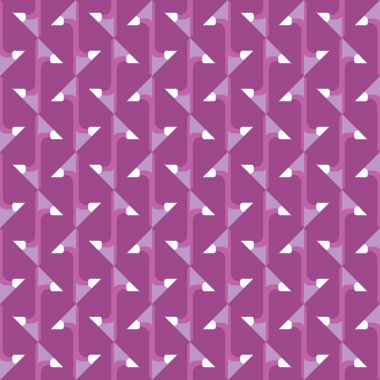 Geometrik şekilli, mor ve beyaz renklerde renklendirilmiş vektörsüz desen arkaplanı.