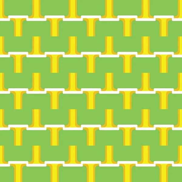 Vektor Nahtlosen Muster Textur Hintergrund Mit Geometrischen Formen Grünen Gelben — Stockvektor