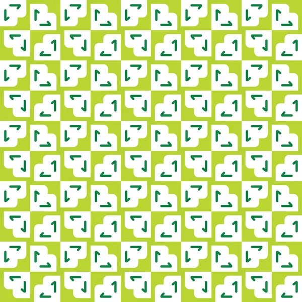 Vector Seamless Pattern Texture Background Geometric Shapes Colored Green White — Stock Vector