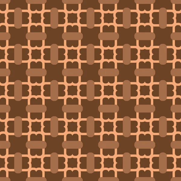 Geometrik Şekilli Kahverengi Turuncu Renkli Vektörsüz Desen Arkaplanı — Stok Vektör