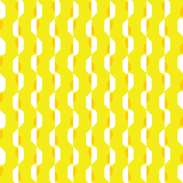 Vector Seamless Pattern Texture Background Geometric Shapes Colored Yellow White — Stock Vector