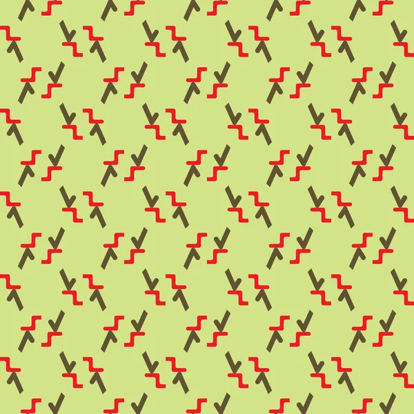 Векторный Бесшовный Текстурный Фон Геометрическими Фигурами Окрашенный Зеленый Красный Коричневый — стоковый вектор