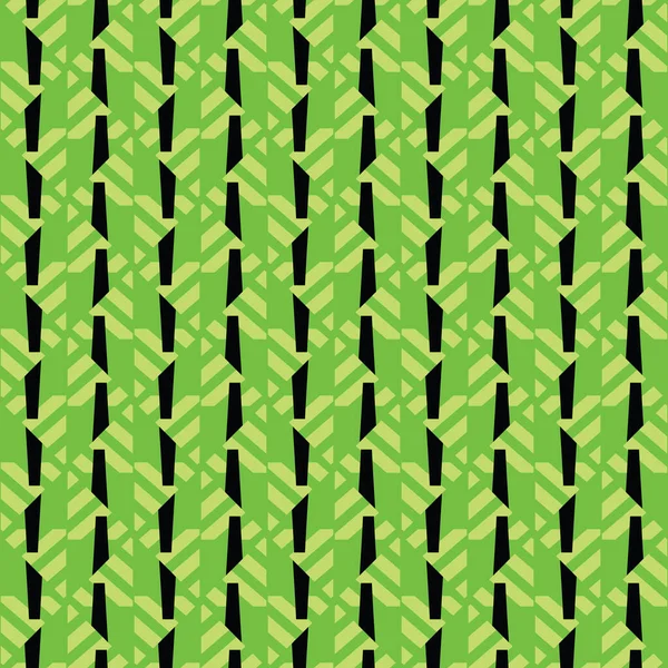 Векторний Безшовний Фон Текстури Візерунка Геометричними Формами Кольоровий Зеленому Чорному — стоковий вектор