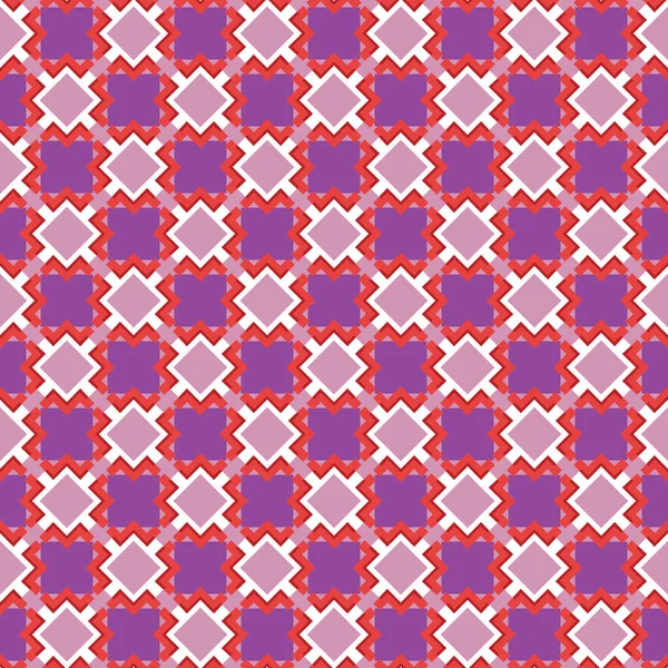 矢量无缝图案纹理背景 几何形状 颜色为紫色 红色和白色 — 图库矢量图片