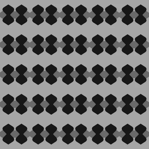 幾何学的形状を持つベクトルシームレスパターンテクスチャの背景 グレーと黒の色で着色 — ストックベクタ