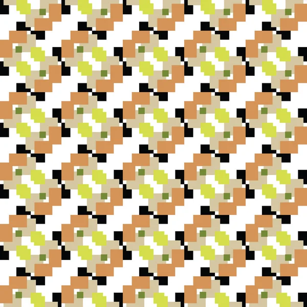 Vector Nahtlosen Muster Textur Hintergrund Mit Geometrischen Formen Braunen Orangen — Stockvektor