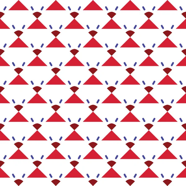 Vektor Zökkenőmentes Minta Textúra Háttér Geometriai Formák Piros Kék Fehér — Stock Vector