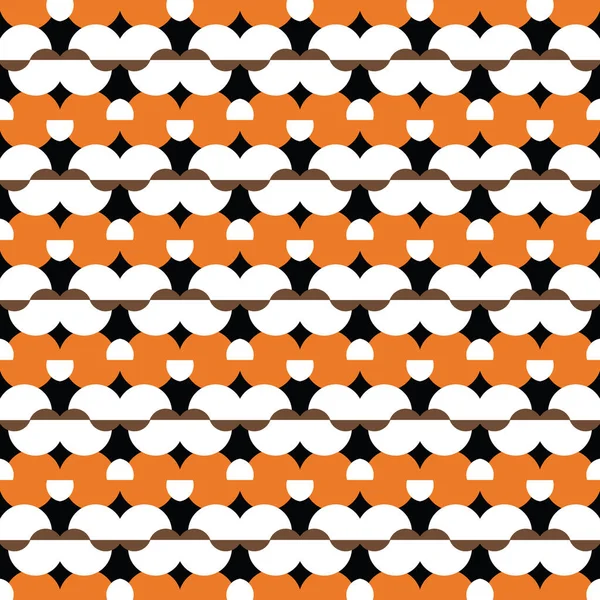 Векторный Бесшовный Текстурный Фон Геометрическими Фигурами Окрашенный Оранжевый Коричневый Черный — стоковый вектор