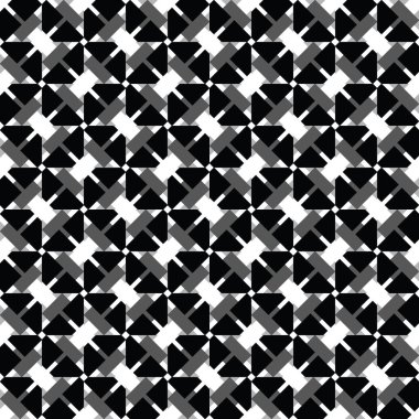Siyah, gri ve beyaz renkli geometrik şekilli vektörsüz desen arkaplanı.