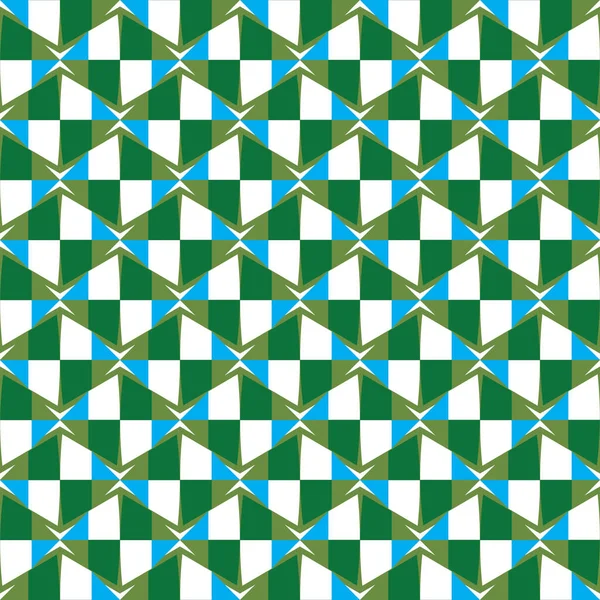 Geometrik Şekilli Mavi Yeşil Beyaz Renkli Vektörsüz Desen Arkaplanı — Stok Vektör